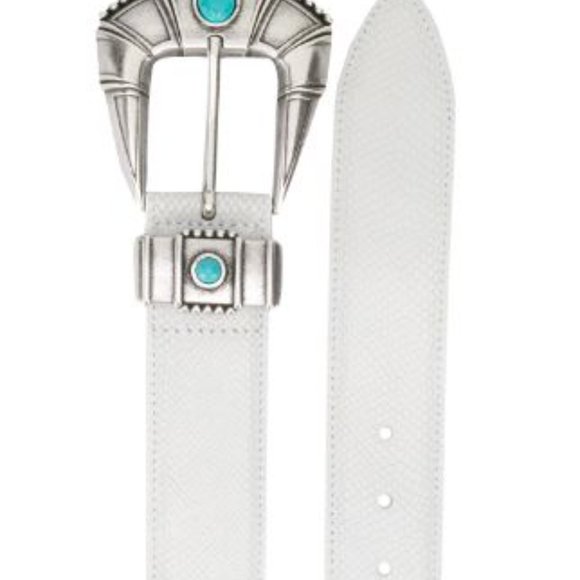 IRO White Belt with Silver and Turquoise Accents main image 8